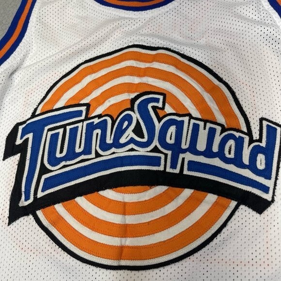 Michael Jordan Basketball Jersey Tune Squad Mens Small White Blue Warner Bros 23 - Picture 5 of 13